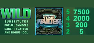 tomb raider slot scatter symbol